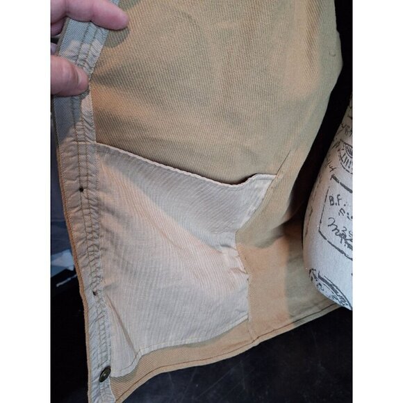 rag & bone Austin Button-Front Relaxed-Fit Ermine Brown Overshirt/Pre-owned, Sz. - Picture 6 of 10